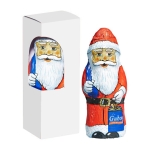 Chocolat en forme de père Noël avec boîte de Noël individuelle couleur blanc deuxième vue