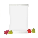Sachet de bonbons gélifiés aromatisés aux fruits sur le thème de Noël couleur blanc deuxième vue