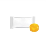 Bonbon dur d´une seule saveur emballé en format de 4g couleur citron troisième vue