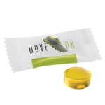 Mini bonbon dur sans sucre d´un seul goût emballé en sachet 4g couleur citron