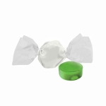 Bonbon miniature avec double nœud et emballage recyclable couleur pomme deuxième vue