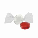 Bonbon miniature avec double nœud et emballage recyclable couleur coca-cola deuxième vue