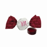 Bonbon miniature avec double nœud et emballage recyclable couleur coca-cola troisième vue