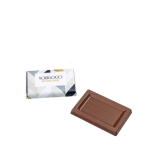 Carré de chocolat personnalisé pas cher individuel au lait de 10 g couleur chocolat au lait troisième vue