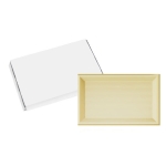 Carré de chocolat personnalisable de chocolat blanc ou noir de 10 g couleur chocolat blanc deuxième vue