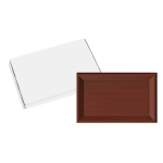 Carré de chocolat personnalisable de chocolat blanc ou noir de 10 g couleur chocolat noir deuxième vue