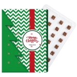 Calendrier de l´avent publicitaire avec chocolats de Noël couleur blanc troisième vue