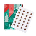 Calendrier de l´avent publicitaire avec chocolats de Noël couleur blanc quatrième vue
