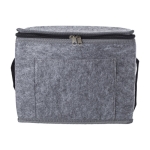 Sac isotherme en feutre recyclé avec poche frontale couleur gris première vue
