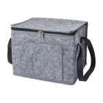 Sac isotherme en feutre recyclé avec poche frontale couleur gris deuxième vue