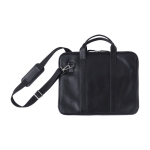 Sacoche pour PC 15'' en cuir multicompartiments couleur noir première vue