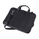 Sacoche pour PC 15'' en cuir multicompartiments couleur noir quatrième vue