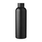 Bouteille thermos personnalisée en acier recyclé, finition mate 500ml couleur noir première vue