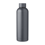 Bouteille thermos personnalisée en acier recyclé, finition mate 500ml couleur gris première vue