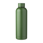 Bouteille thermos personnalisée en acier recyclé, finition mate 500ml couleur vert première vue