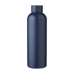 Bouteille thermos personnalisée en acier recyclé, finition mate 500ml couleur bleu marine première vue
