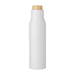 Gourde isotherme personnalisée de qualité sans fuites 500ml Contempo couleur blanc première vue