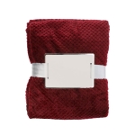 Couvertures promotionnelles en polaire avec motif en relief 230 g/m² couleur bordeaux première vue