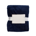 Couvertures promotionnelles en polaire avec motif en relief 230 g/m² couleur bleu première vue