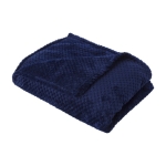 Couvertures promotionnelles en polaire avec motif en relief 230 g/m² couleur bleu deuxième vue
