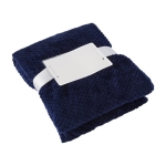 Couvertures promotionnelles en polaire avec motif en relief 230 g/m² couleur bleu troisième vue