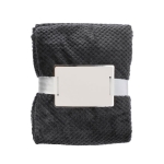Couvertures promotionnelles en polaire avec motif en relief 230 g/m² couleur gris première vue