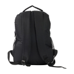 Sac à dos publicitaire en polyester 600D, plusieurs poches extérieures couleur noir première vue