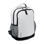Sac à dos publicitaire en polyester 600D, plusieurs poches extérieures première vue