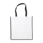 Sac en non-tissé avec finition colorée et poignées assorties 80 g/m² couleur noir première vue