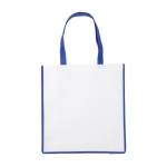 Sac en non-tissé avec finition colorée et poignées assorties 80 g/m² couleur bleu première vue