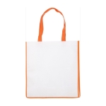 Sac en non-tissé avec finition colorée et poignées assorties 80 g/m² couleur orange première vue