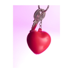 Porte-clés promotionnel en PU en forme de cœur rouge LoveIt première vue