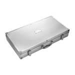 Mallette en aluminium, 18 accessoires de barbecue en acier inoxydable couleur argenté deuxième vue