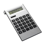 Calculatrice à 8 chiffres en plastique avec touches antidérapantes couleur argenté première vue