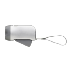 Lampe de poche dynamo en plastique avec 2 LED, piles incluses couleur argenté première vue