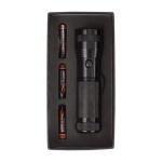 Lampe torche en aluminium et caoutchouc 14 LED, piles incluses couleur noir première vue