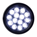 Lampe torche en aluminium et caoutchouc 14 LED, piles incluses couleur noir quatrième vue