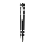 Mini-tournevis en métal avec 8 clés Metalpen couleur noir première vue