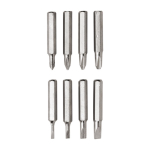 Mini-tournevis en métal avec 8 clés Metalpen couleur gris troisième vue