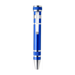 Mini-tournevis en métal avec 8 clés Metalpen couleur bleu roi première vue