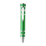 Mini-tournevis en métal avec 8 clés Metalpen couleur vert clair première vue