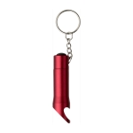 Lampe en aluminium recyclé avec décapsuleur et mousqueton couleur rouge première vue