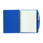 Carnet à couverture rigide et stylo assorti A6 pages lignées couleur bleu deuxième vue