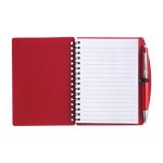 Carnet à couverture rigide et stylo assorti A6 pages lignées troisième vue