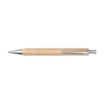 Stylo en bois et métal Dokumental®, Encre bleue couleur marron première vue