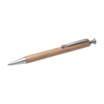 Stylo en bois et métal Dokumental®, Encre bleue couleur marron troisième vue
