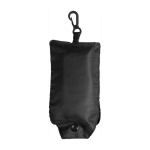 Sac à provisions promotionnel pliable avec mousqueton, polyester 190T couleur noir première vue