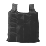 Sac à provisions promotionnel pliable avec mousqueton, polyester 190T couleur noir deuxième vue