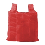 Sac à provisions promotionnel pliable avec mousqueton, polyester 190T couleur rouge deuxième vue