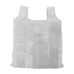 Sac à provisions promotionnel pliable avec mousqueton, polyester 190T couleur blanc deuxième vue